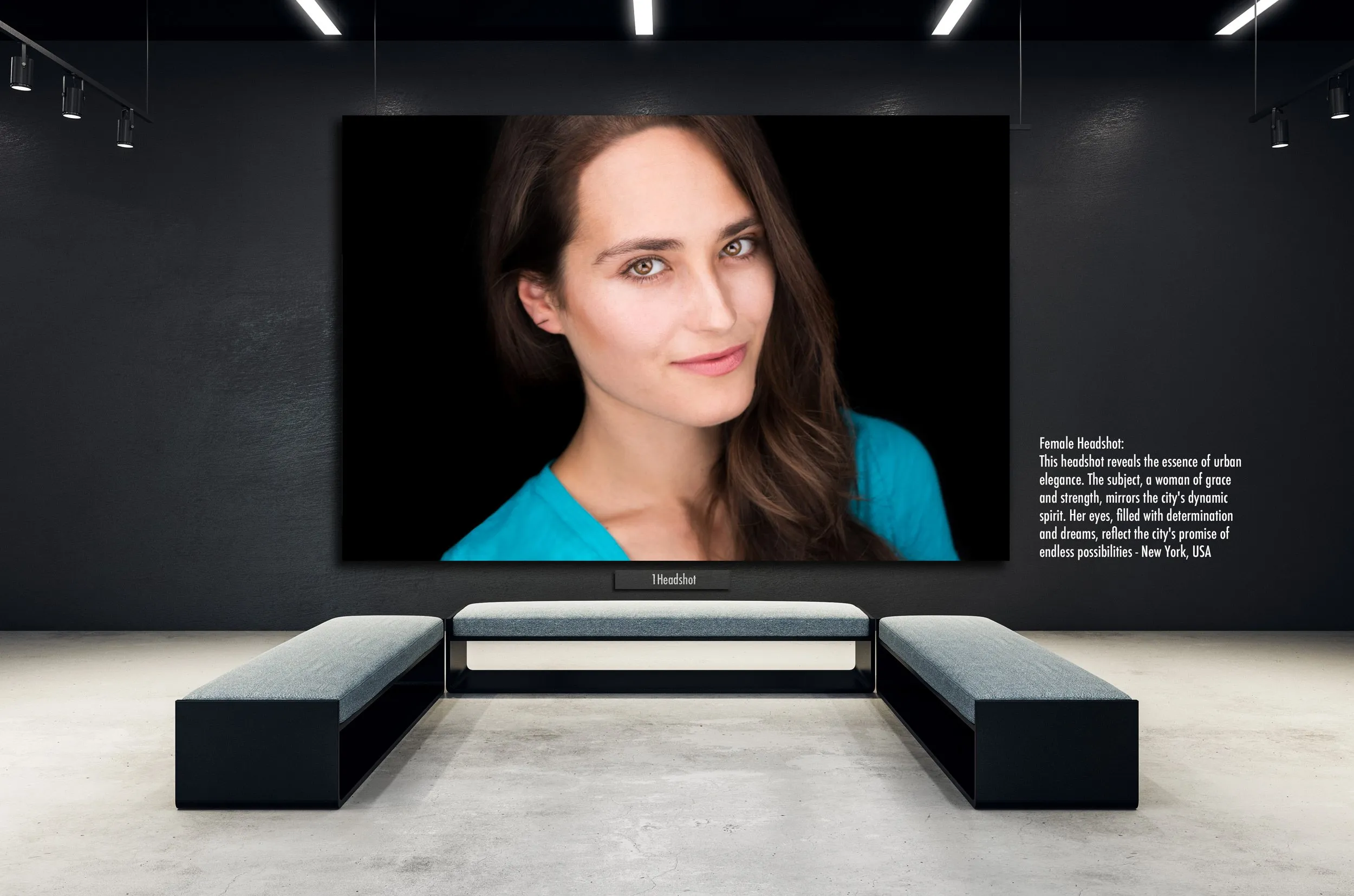 Female Headshot: Captured in a New York studio, this headshot reveals the essence of urban elegance. The subject, a woman of grace and strength, mirrors the city's dynamic spirit. Her eyes, filled with determination and dreams, reflect the city's pro