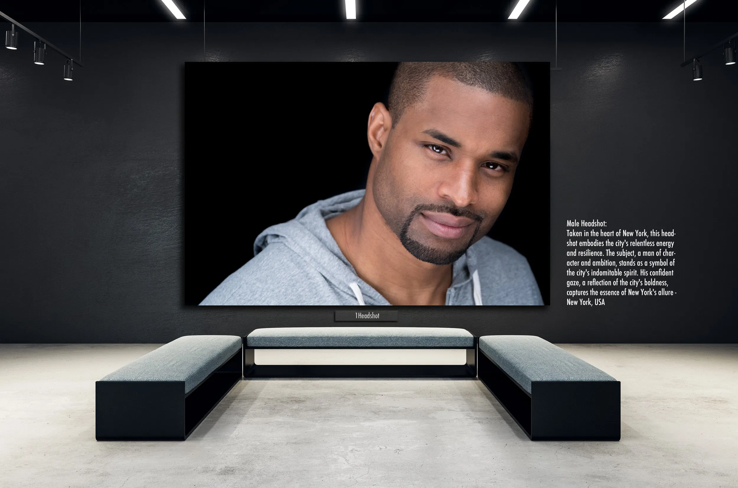Male Headshot: Taken in the heart of New York, this headshot embodies the city's relentless energy and resilience. The subject, a man of character and ambition, stands as a symbol of the city's indomitable spirit. His confident gaze, a reflection of 